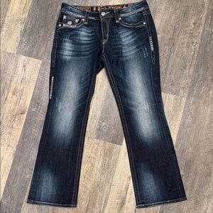 Rock Revival Women's Boot Cut Jeans - Dark Blue Size 32